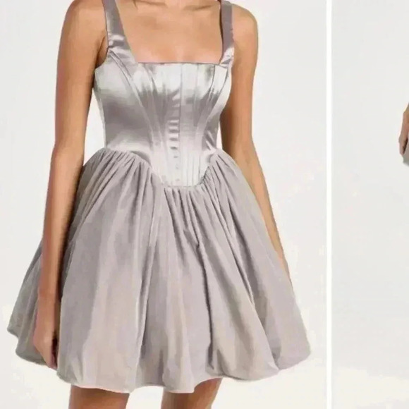 New STAUD Landscape Dress Silver New w/Tags Retails $450 - Picture 6 of 13